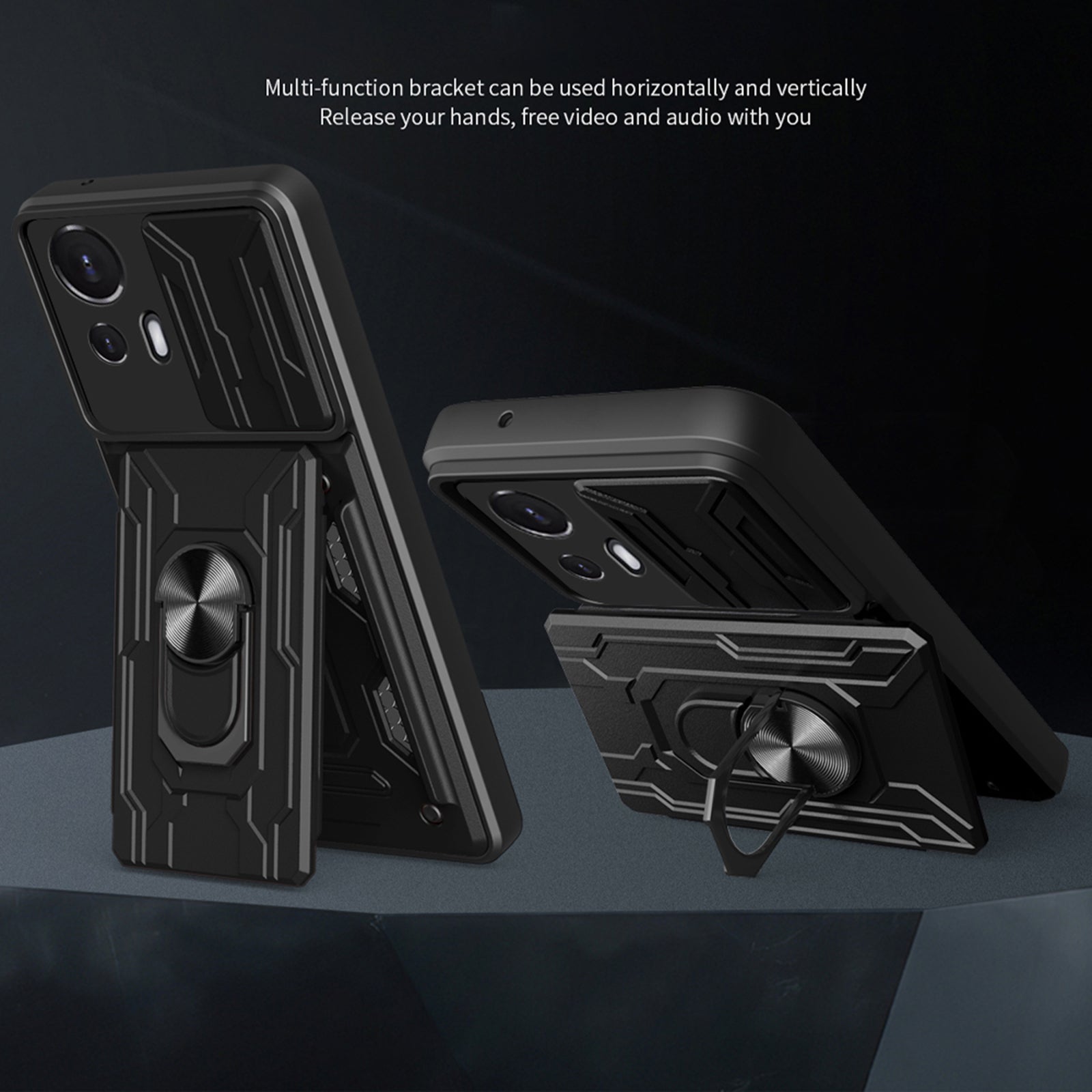 Nárazuvzdorný kryt na telefon pro Motorola Edge 30 Neo 5G Ring Kickstand Pouzdro na telefon s posuvným držákem na ochranu fotoaparátu Nárazuvzdorný kryt na telefon pro Motorola Edge 30 Neo 5G Ring Kickstand Pouzdro na telefon s posuvným držákem na ochranu fotoaparátu